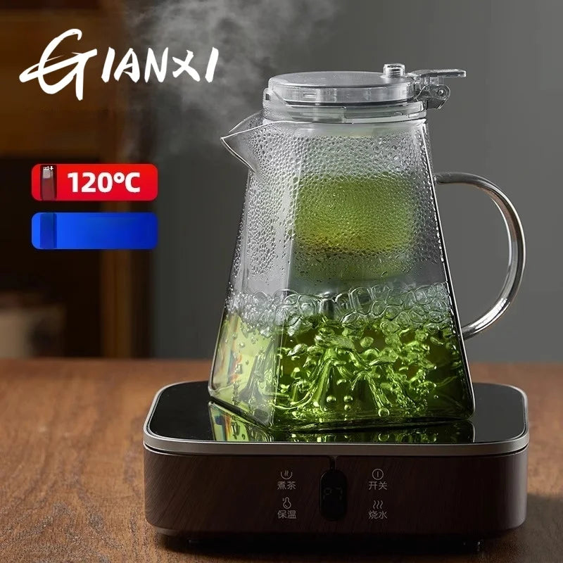 GIANXI High Borosilicate Glass Guanshan Piao Cup Brewing Teapot 2024 New Tea Separation Tea Machine one-click Filter Teapot