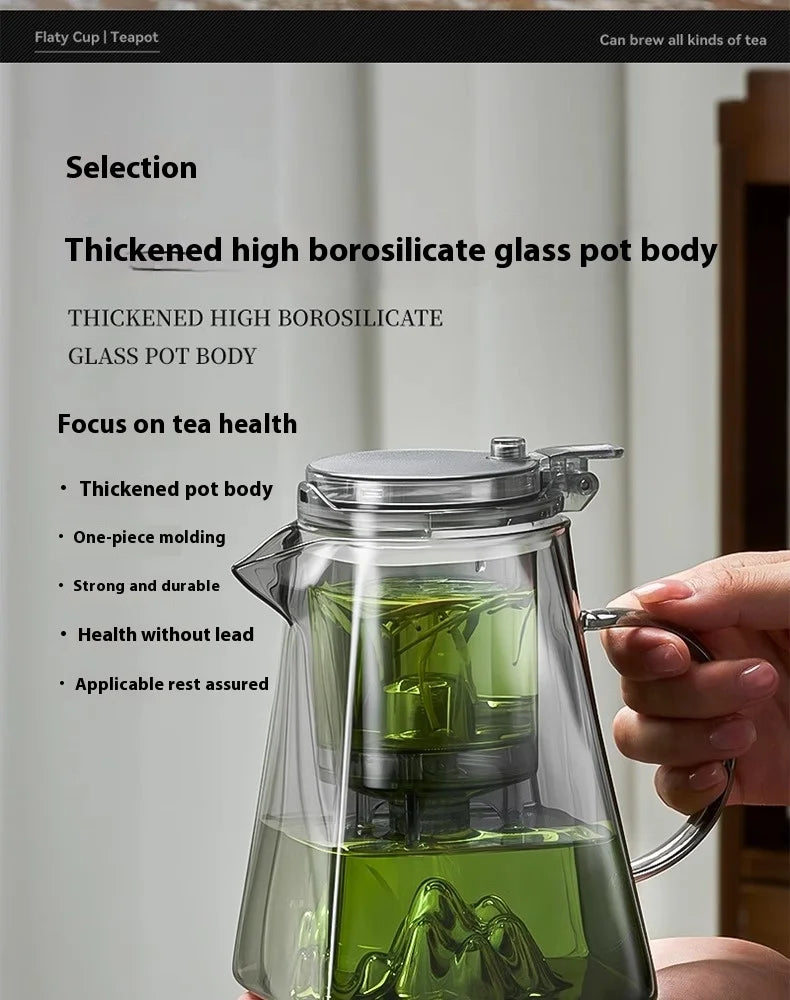 GIANXI High Borosilicate Glass Guanshan Piao Cup Brewing Teapot 2024 New Tea Separation Tea Machine one-click Filter Teapot